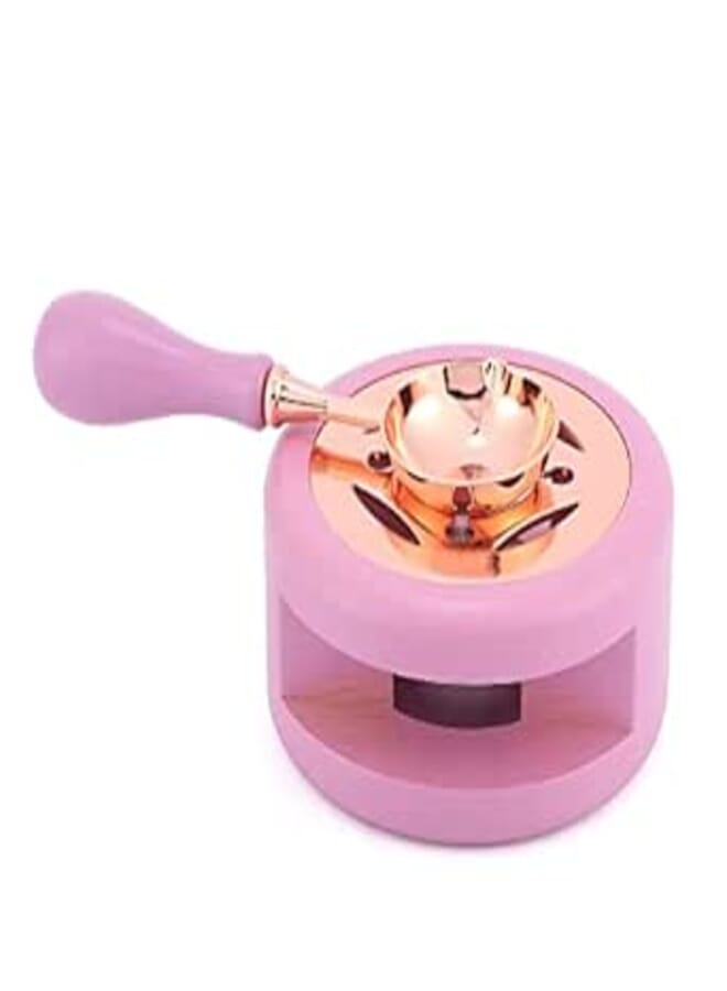 Yoption Wax Seal Warmer Kit, Melter Furnace With Spoon and Candles for Melting Sticks or Beads, Spoon Holder for Wedding Invitations Envelope (Pink)
